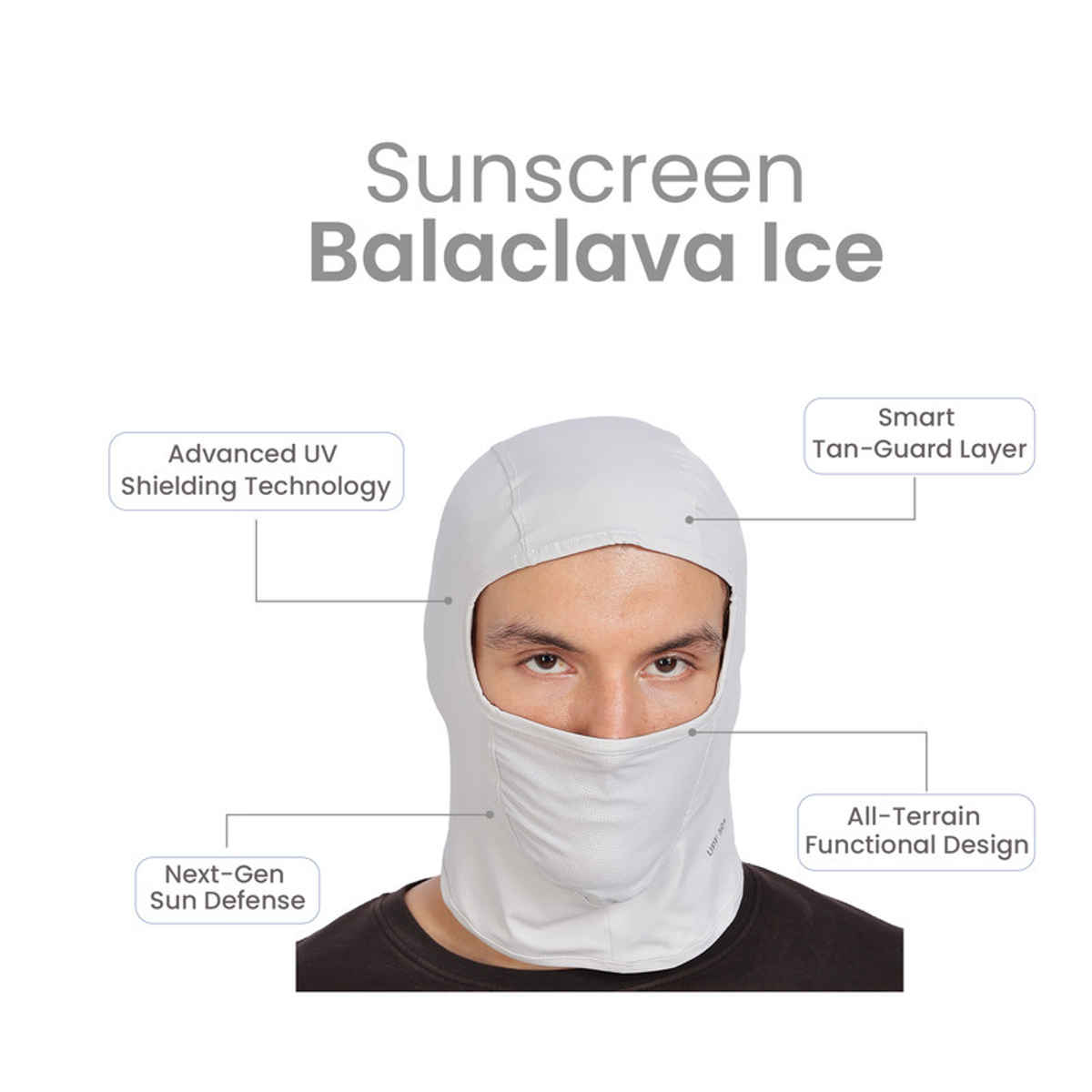 Blue Tyga Men's Sunscreen Balaclava Ice | Light Grey