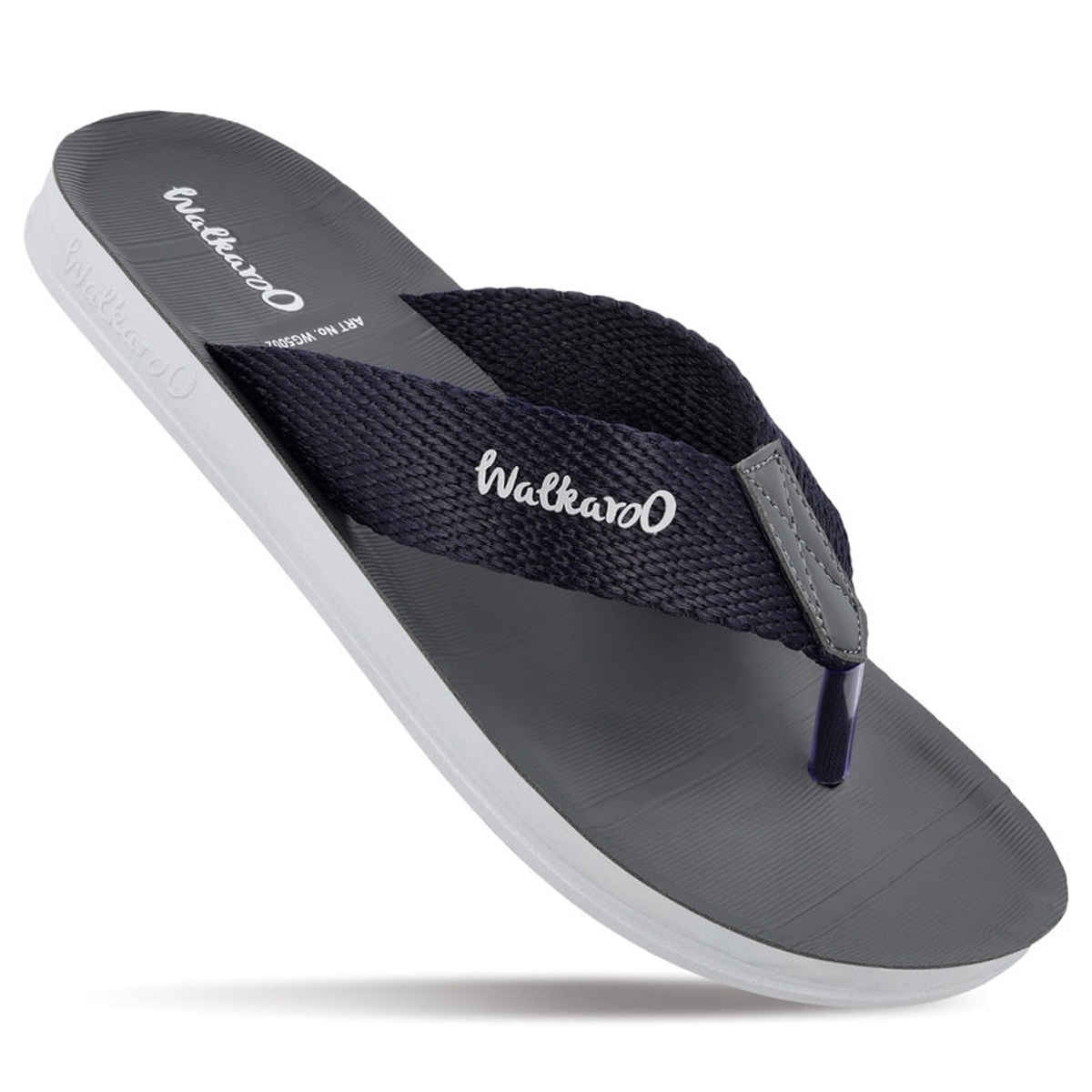 Walkaroo Men's Daily Wear Comfort Sandals - WG5002 Blue | UK6