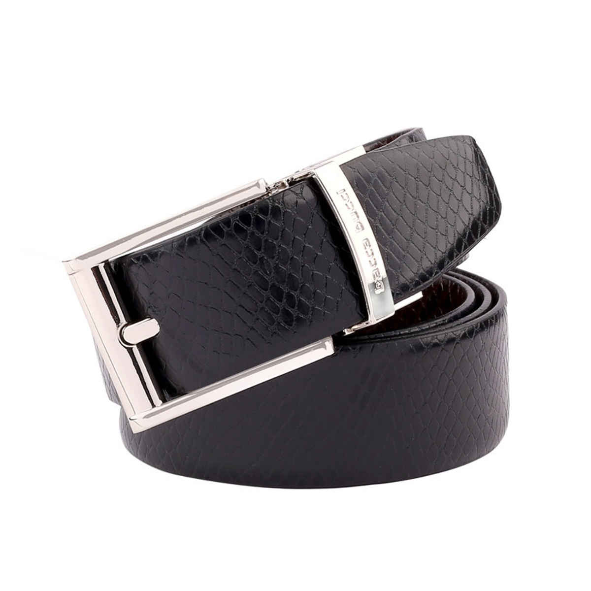 Bacca Bucci Auto Reversible Dress Belt With Genuine Leather Black and Brown Waist | 32