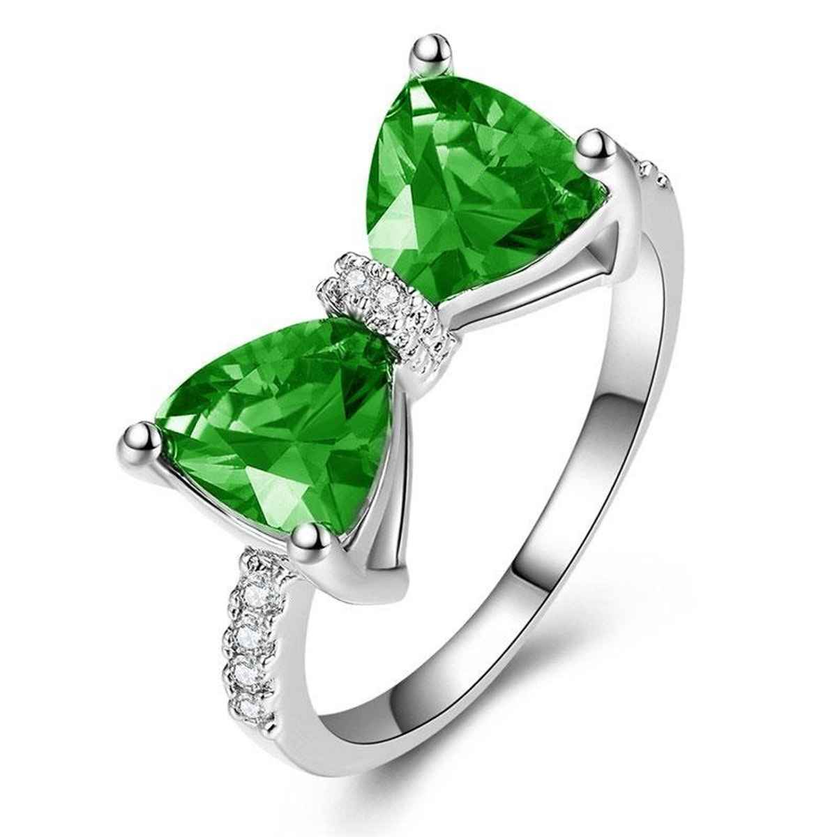 Beautynx Green Ruby Twin Spark Ring | Green | BNX-RNG-0038