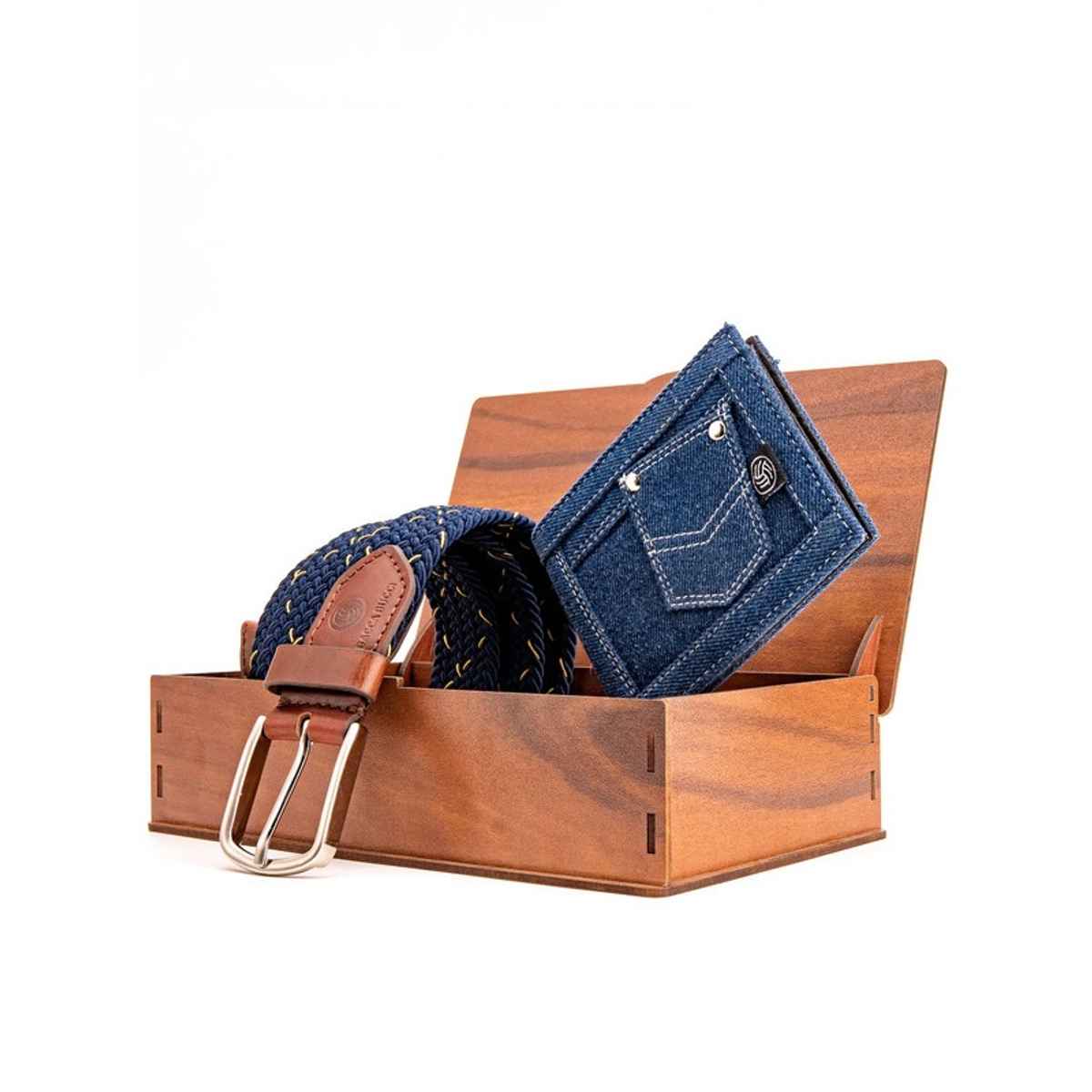 Bacca Bucci Men's Gift Set | Blue - 36 Inches