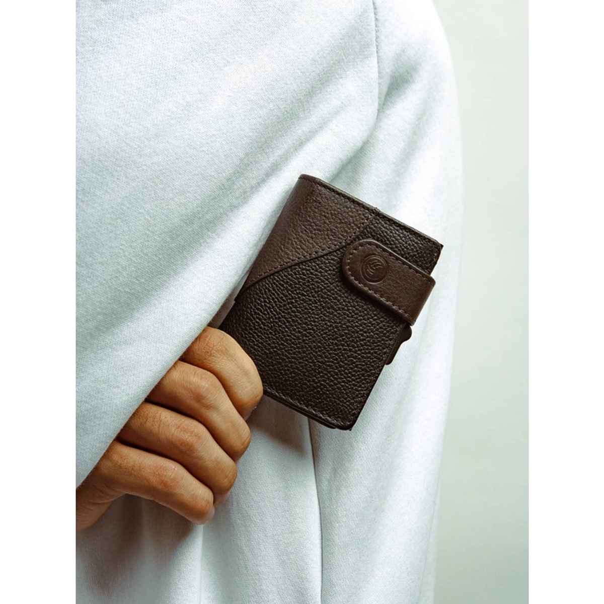 Bacca Bucci Men's Solid Genuine Leather Wallets | Black and Brown - Free Size