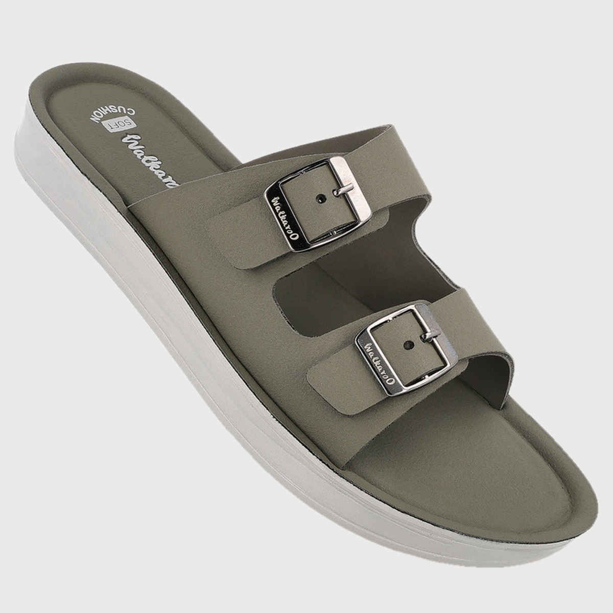 Walkaroo Women's Daily Wear Comfort Sandals - WL7554 Olive | UK6