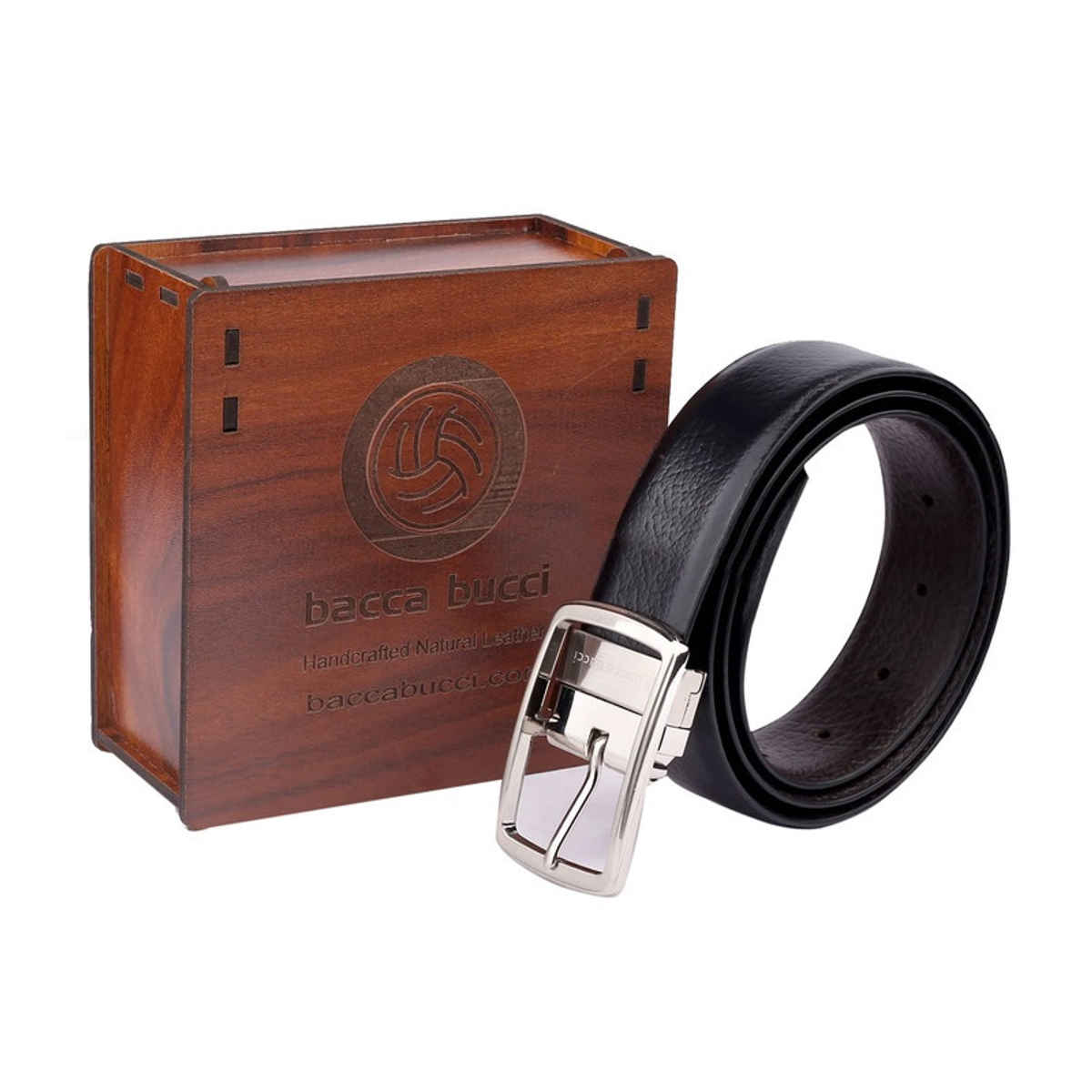 Bacca Bucci Auto Reversible Dress Belt With Genuine Leather Black and Brown Waist | 32