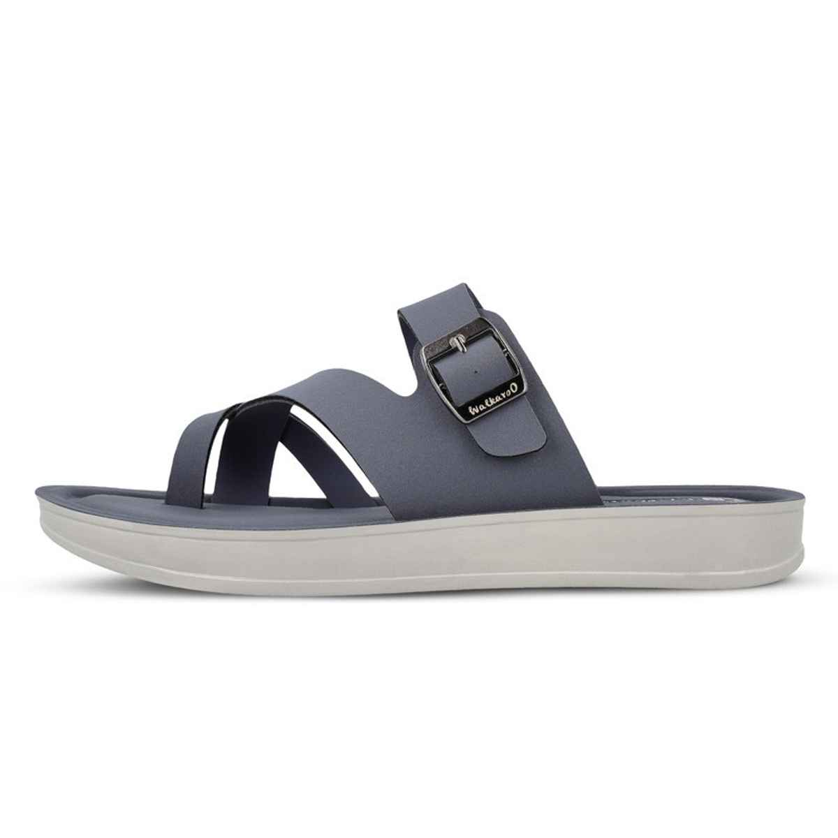 Walkaroo Women's Daily Wear Comfort Sandals - WL7573 Teal Blue | UK5