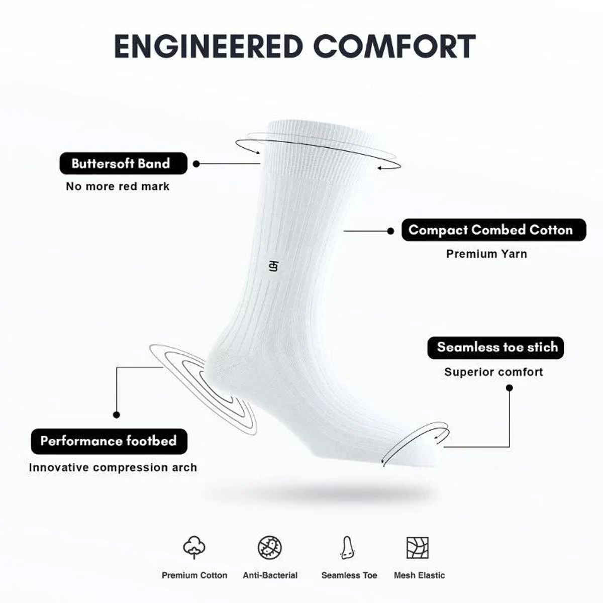 Socksoho Men's Striped Cotton Socks | Orange and Blue - Free Size