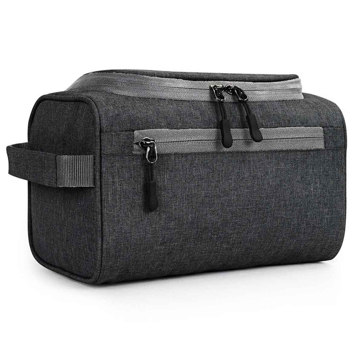 FATMUG Travel Bag Toiletry Organizer | Hanging Dopp Kit for Men and Women Dark | Grey
