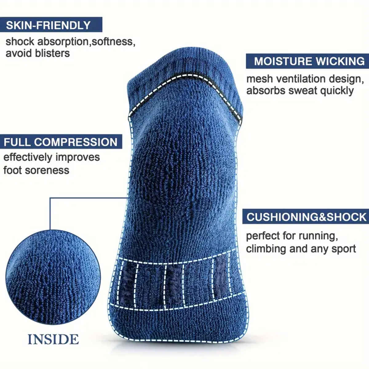 Sjeware Unisex Solid Combed Cotton Ankle Socks | Pack Of 6 | Assorted | One Size