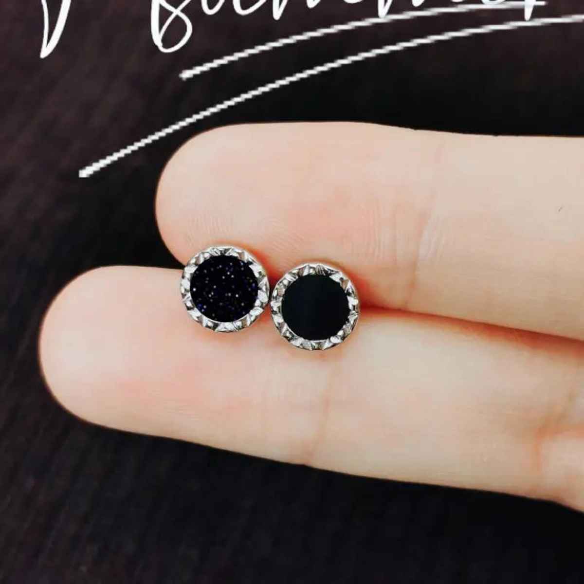 SALTY Alpha Beaten Studs for Men and Boys| Anti-Tarnish | Silver