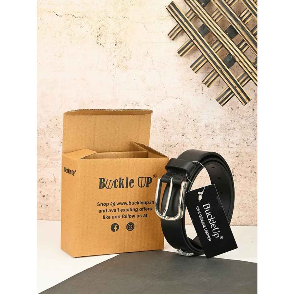 Buckleup Men's Belt | Model-Bublt2804 | Black - 34