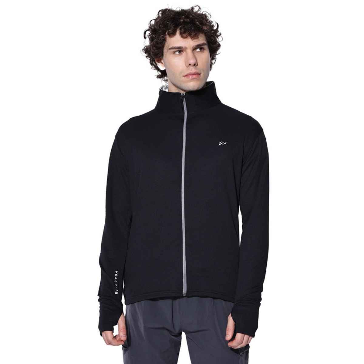 Blue Tyga Men's Sunscreen Jacket - Sje0001 | Black | XL
