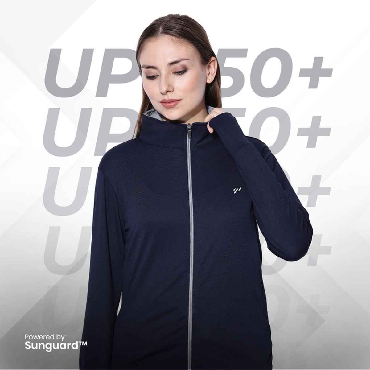 Blue Tyga Women s Sunscreen Jacket - Lsje0001 | Navy | XL