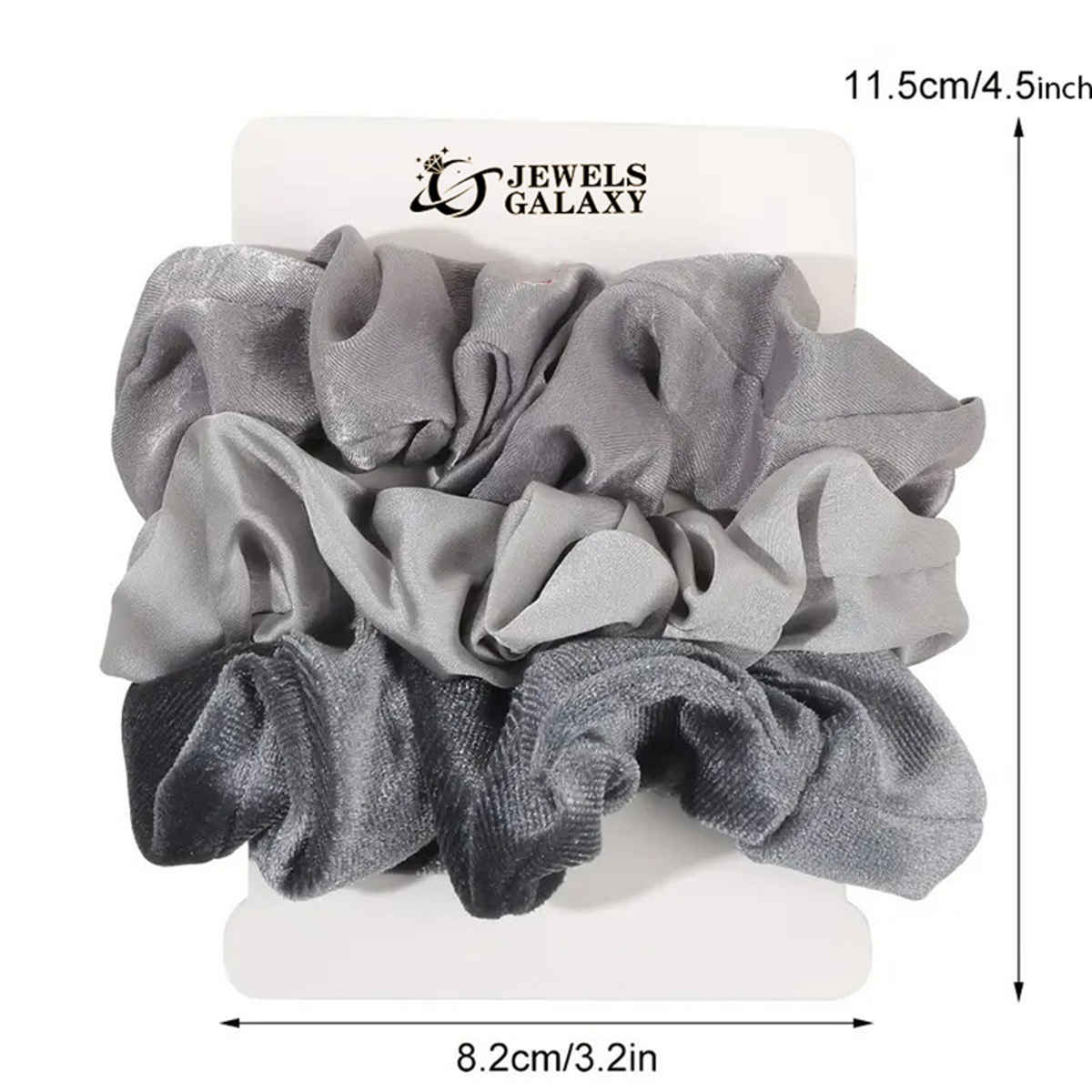 Jewels Galaxy Daily Use Multicolor Satin Scrunchies