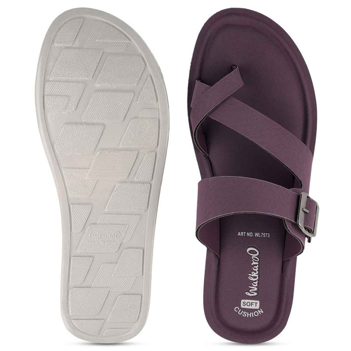 Walkaroo Women's Daily Wear Comfort Sandals - WL7573 Purple | UK6
