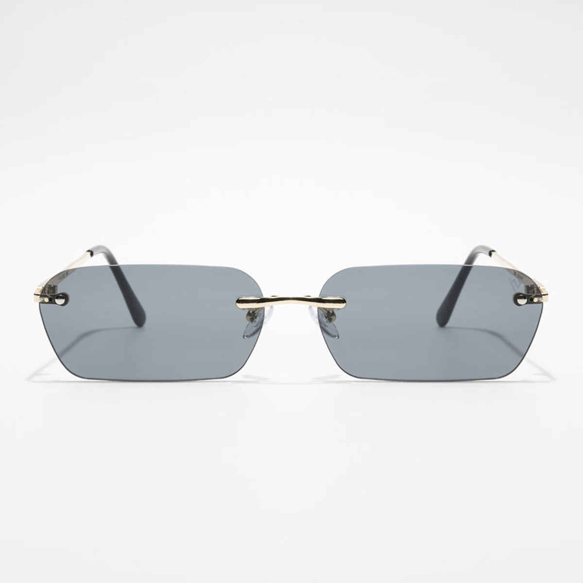Voyage Underdog Rimless Rectangle Sunglasses | Black | MG3786