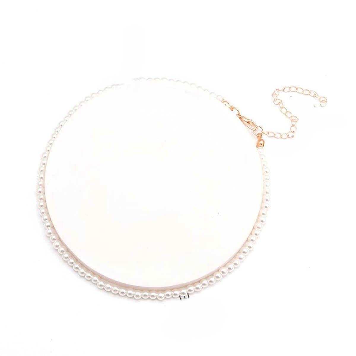 Just Lil Things Classic Pearl Gold Necklace | jltzn0003