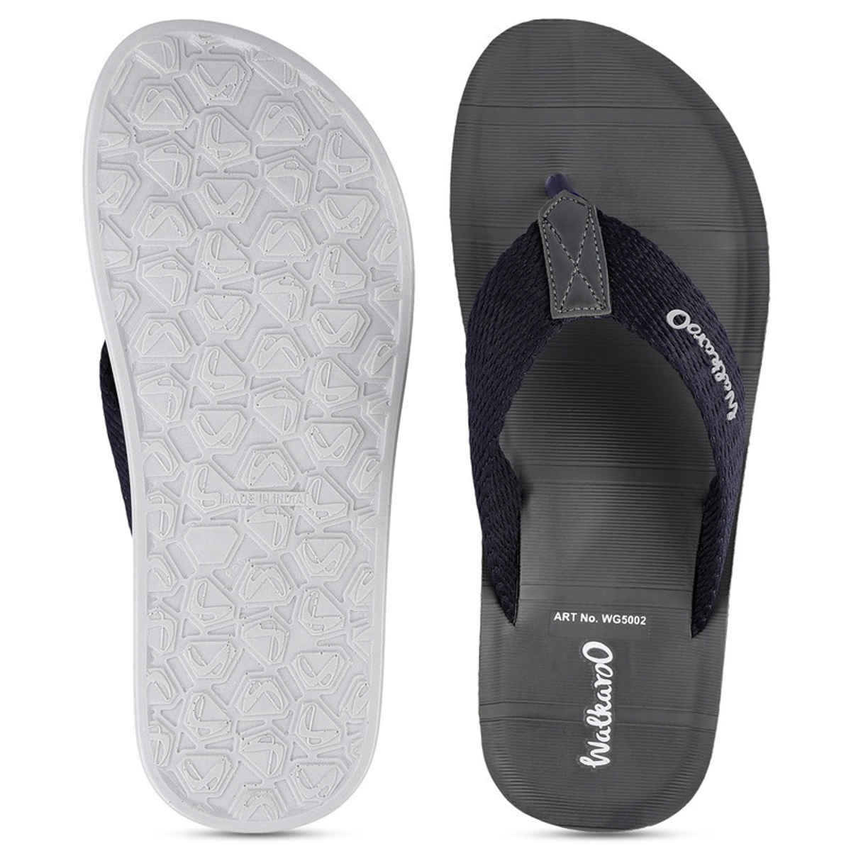 Walkaroo Men's Daily Wear Comfort Sandals - WG5002 Blue | UK6