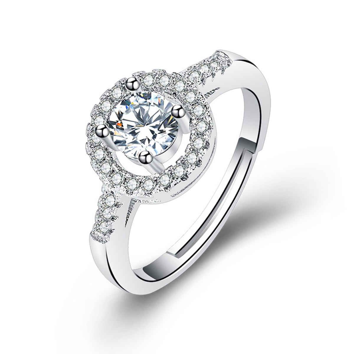 Beautynx Eternal Circle Diamond Ring | Silver | BNX-RNG-0570