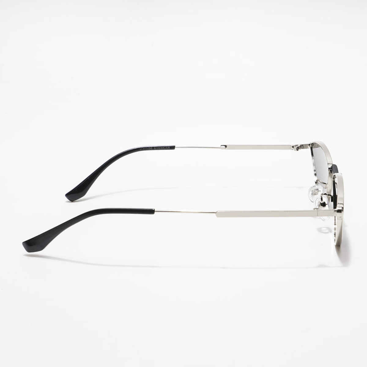 Voyage Unisex Metal Cat Eye Sunglasses | Black and Silver - One Size
