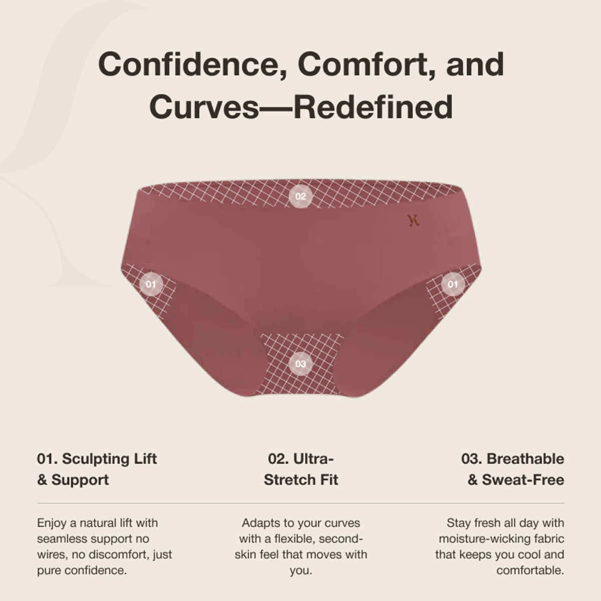 Krvvy Women's All Day Control Shapewear | Seamless, Targeted Compression & Cotton Crotch - XL