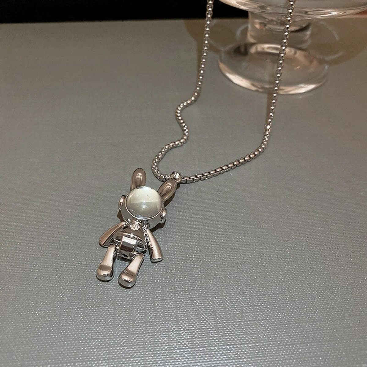 SALTY Alpha Spaceman Stainless Steel Pendant Chain for Men and Boys| Anti-Tarnish | Silver