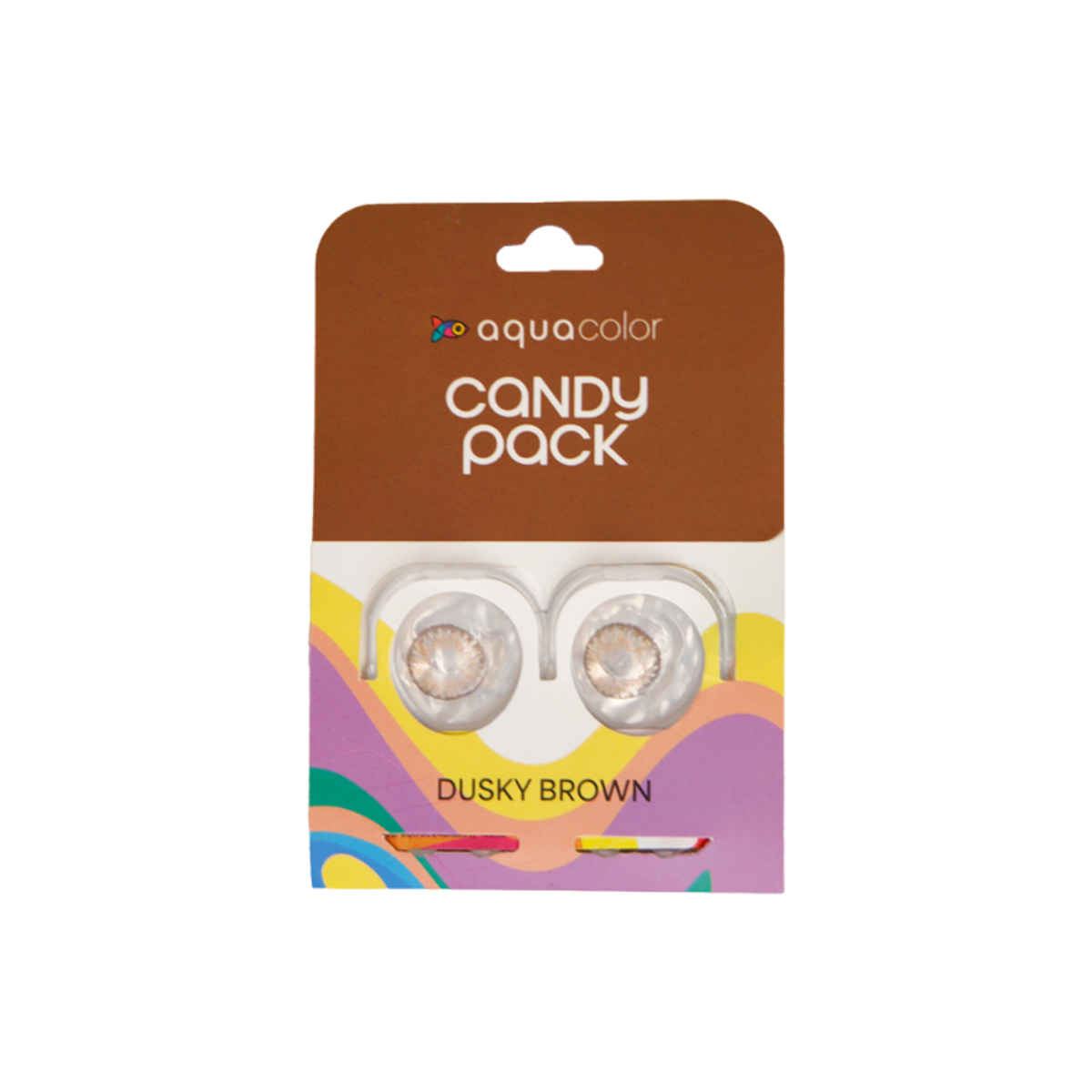 Aquacolor Candy Pack with Zero Power Daily Disposable Lens Dusky Brown