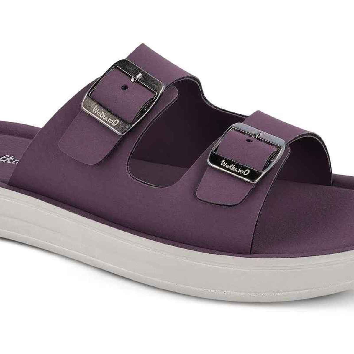 Walkaroo Women's Daily Wear Comfort Sandals - WL7554 Purple | UK7