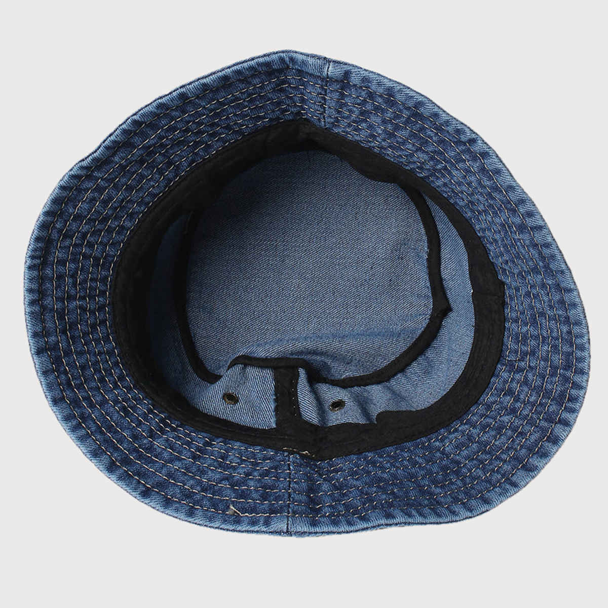 Haute Sauce Women's Textured Denim Bucket Hat | Blue - One Size