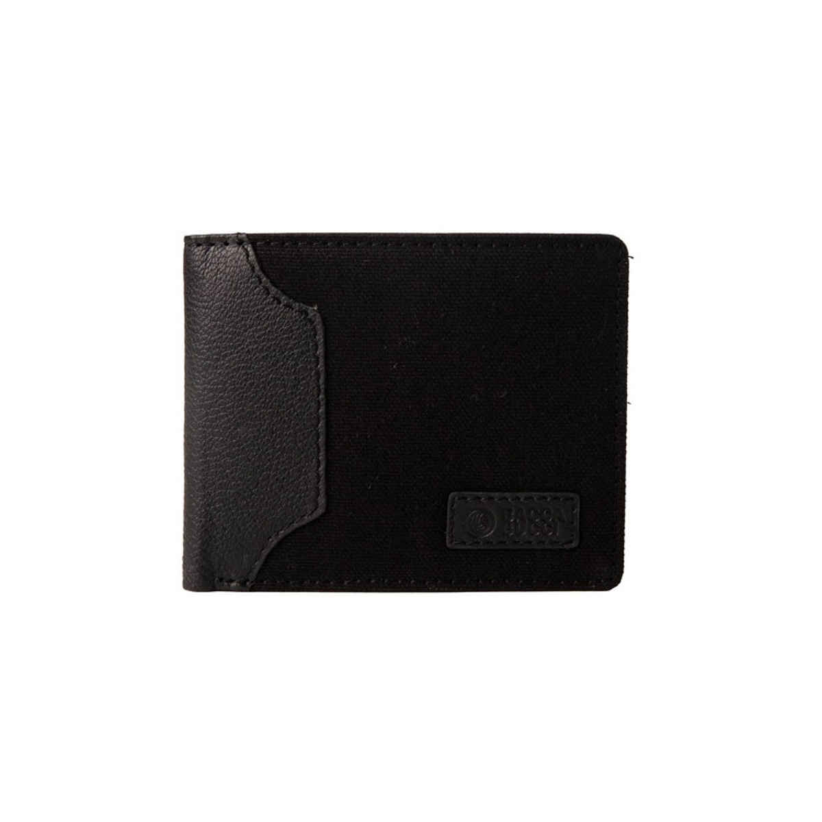 Bacca Bucci Unisex Solid Canvas Bi-Fold Wallet | Black - Free Size
