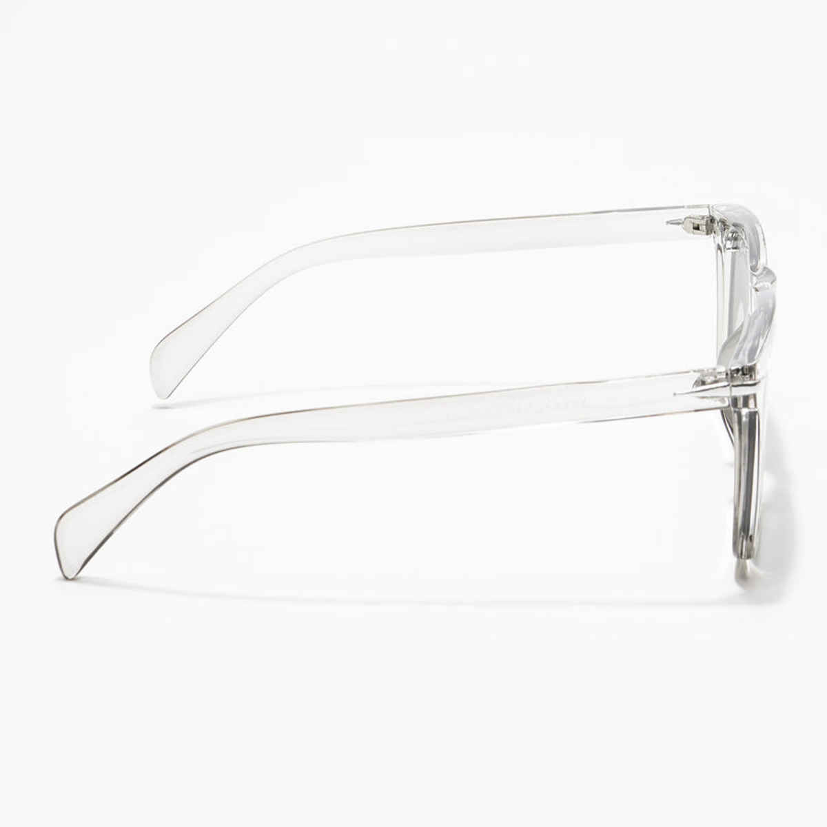 Voyage Unisex Plastic Wayfarer Sunglasses | Transparent Grey - One Size