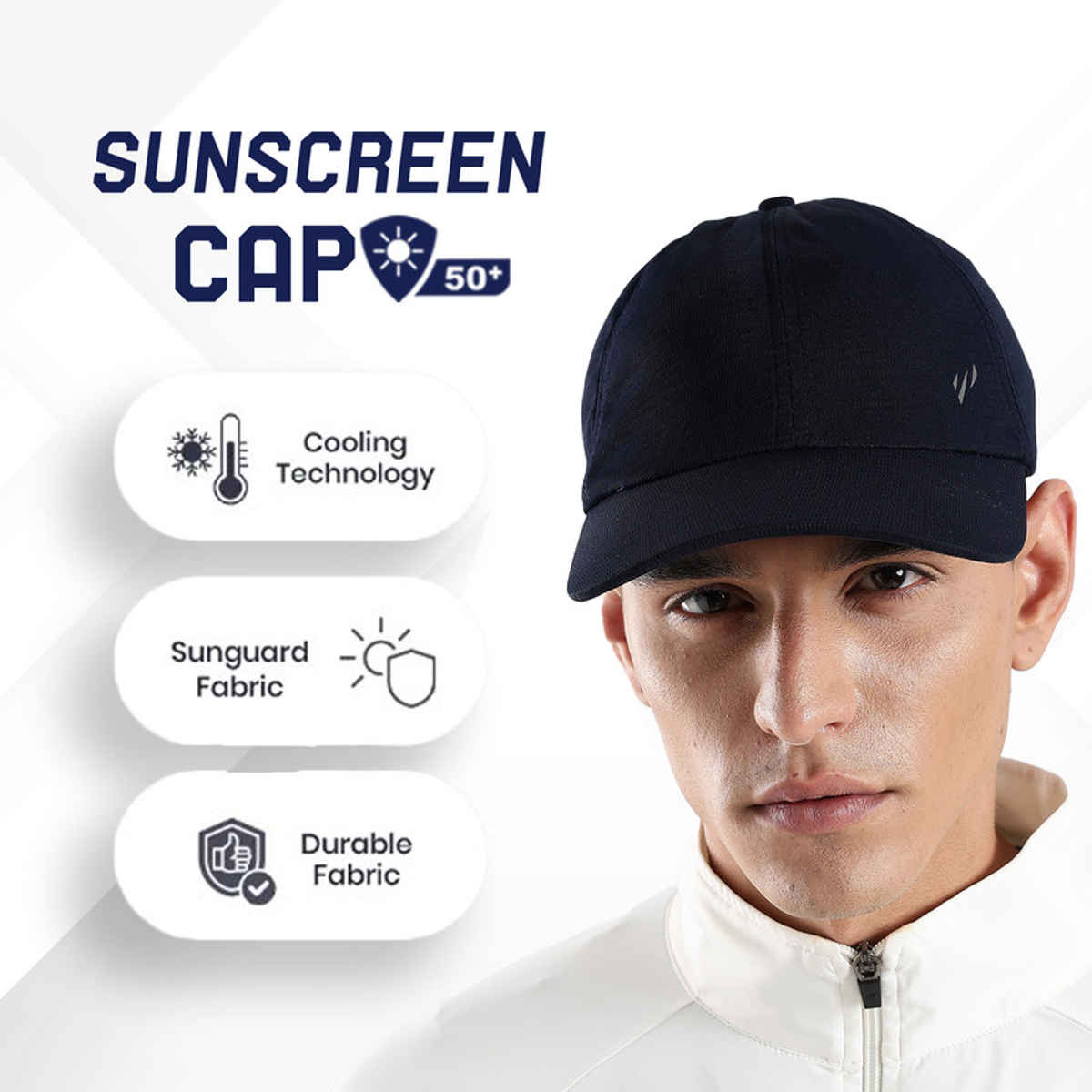 Blue Tyga Men's Sunscreen Cap | Navy
