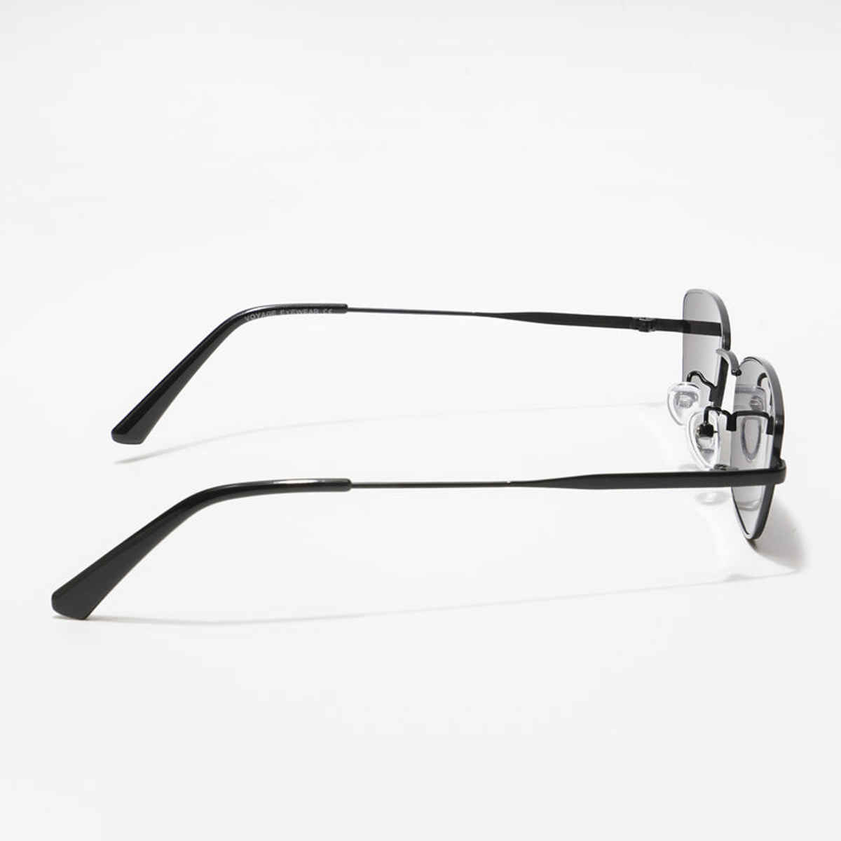Voyage Unisex Metal Cat Eye Sunglasses | Black - L