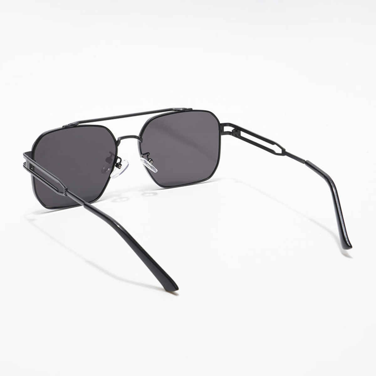 Voyage Unisex Metal Aviator Sunglasses | Black - M
