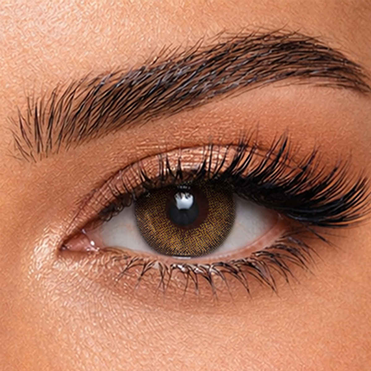 Aquacolor Premium Contact with Zero Power Monthly Disposable Lens Mystery Hazel