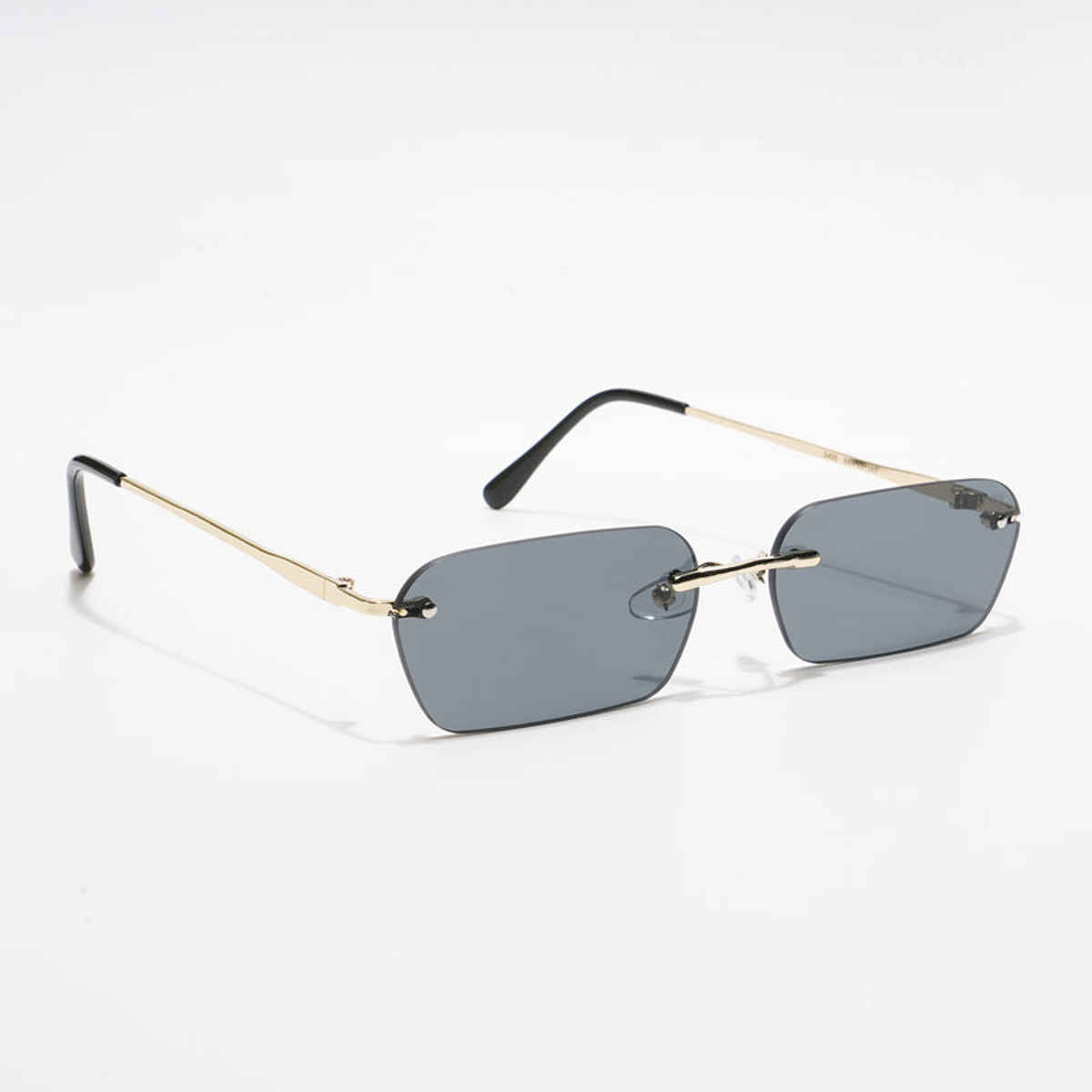 Voyage Underdog Rimless Rectangle Sunglasses | Black | MG3786