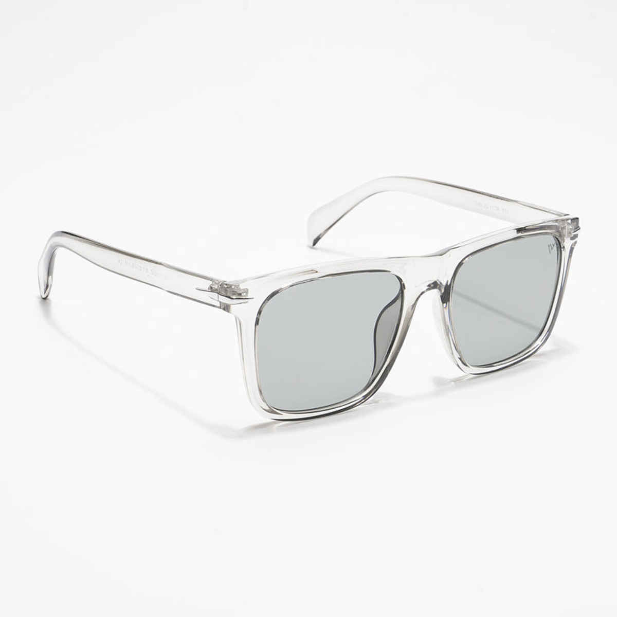 Voyage Unisex Plastic Wayfarer Sunglasses | Transparent Grey - One Size
