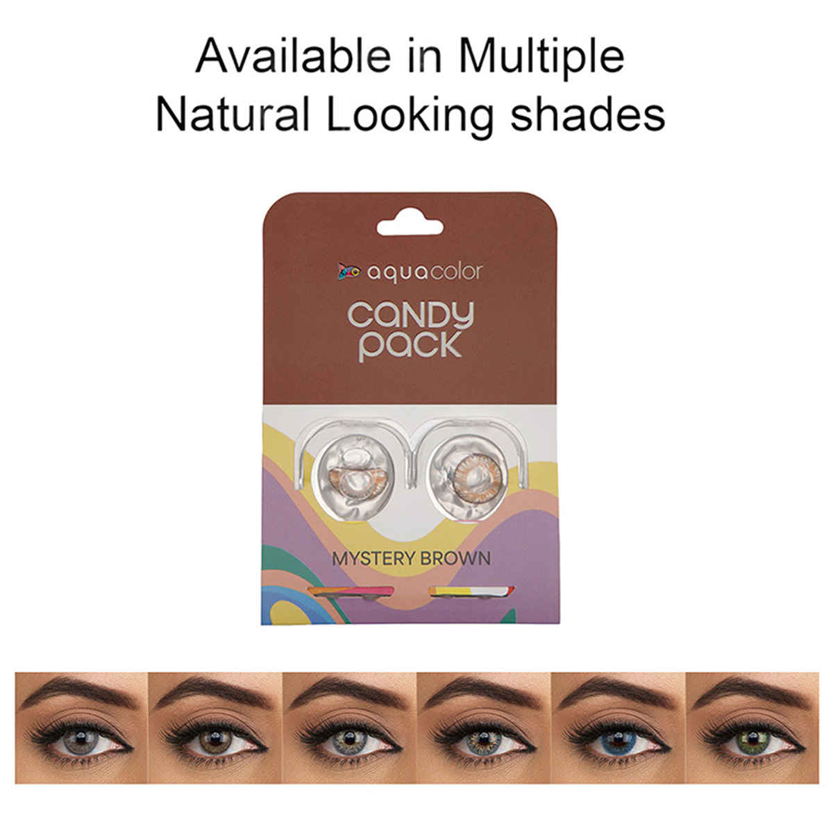 Aquacolor Candy Pack with Zero Power Daily Disposable Lens Mystery Brown
