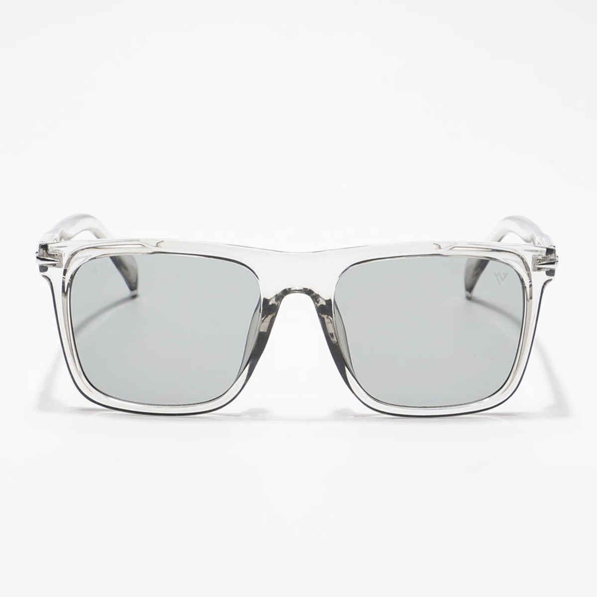 Voyage Unisex Plastic Wayfarer Sunglasses | Transparent Grey - One Size