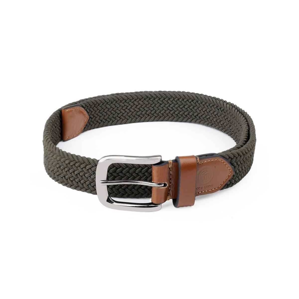 Bacca Bucci Men's Elastic Braided Golf Belt Olive Waist | 40