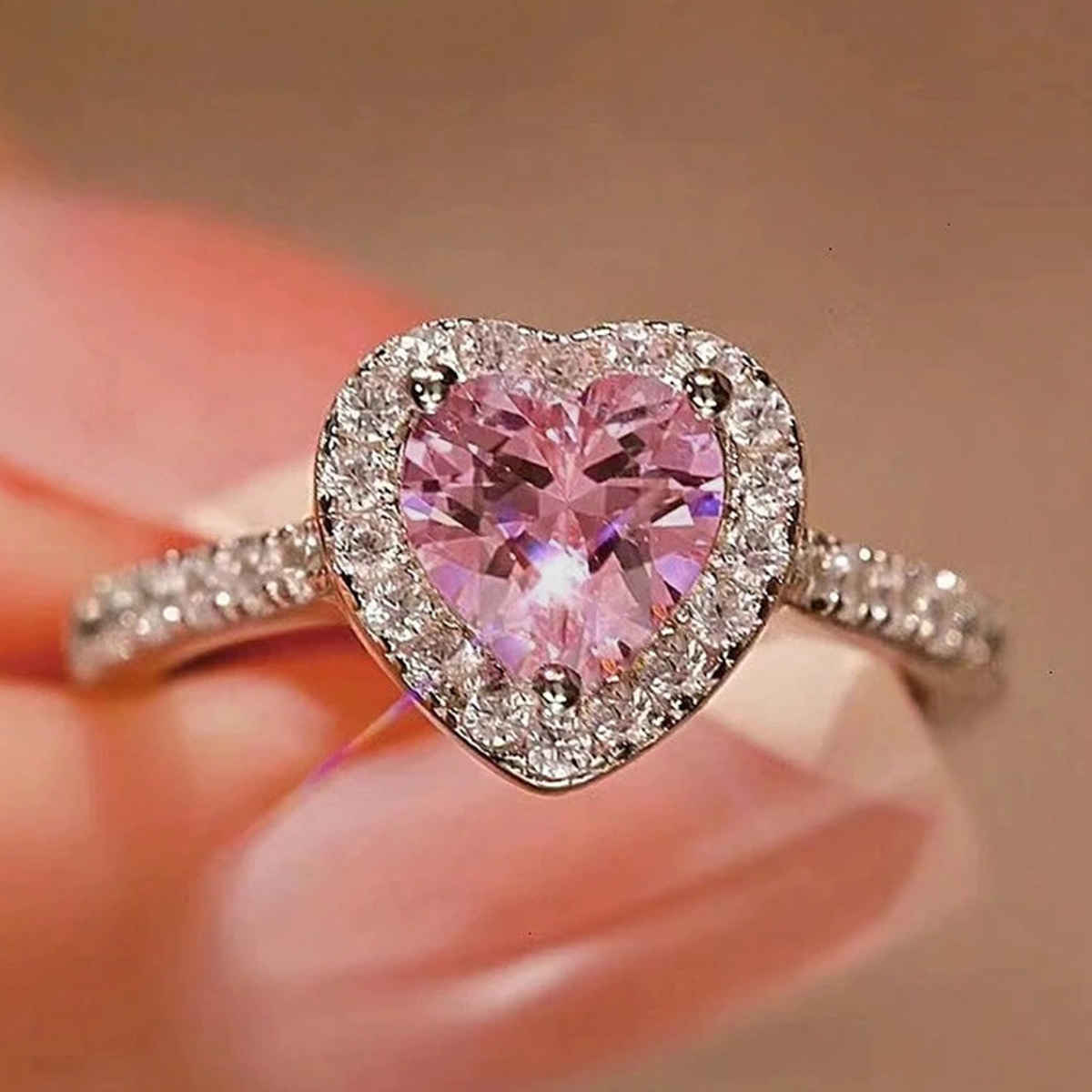 Beautynx Blush Heart Elegance Ring | Silver | BNX-RNG-0001