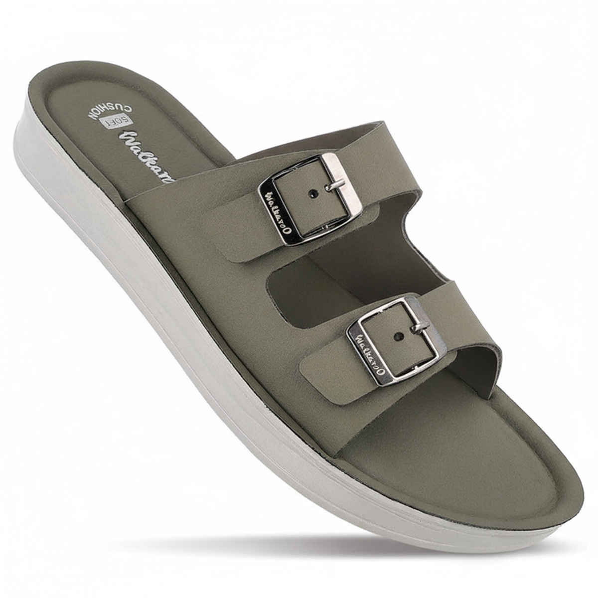 Walkaroo Women's Daily Wear Comfort Sandals - WL7554 Olive | UK8