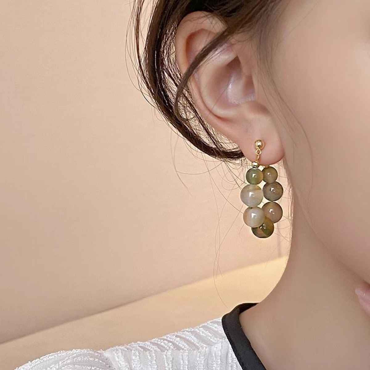 Beautynx Mystic Marble Bead Hoop Earrings | BNX-EAR-0086 - Multi