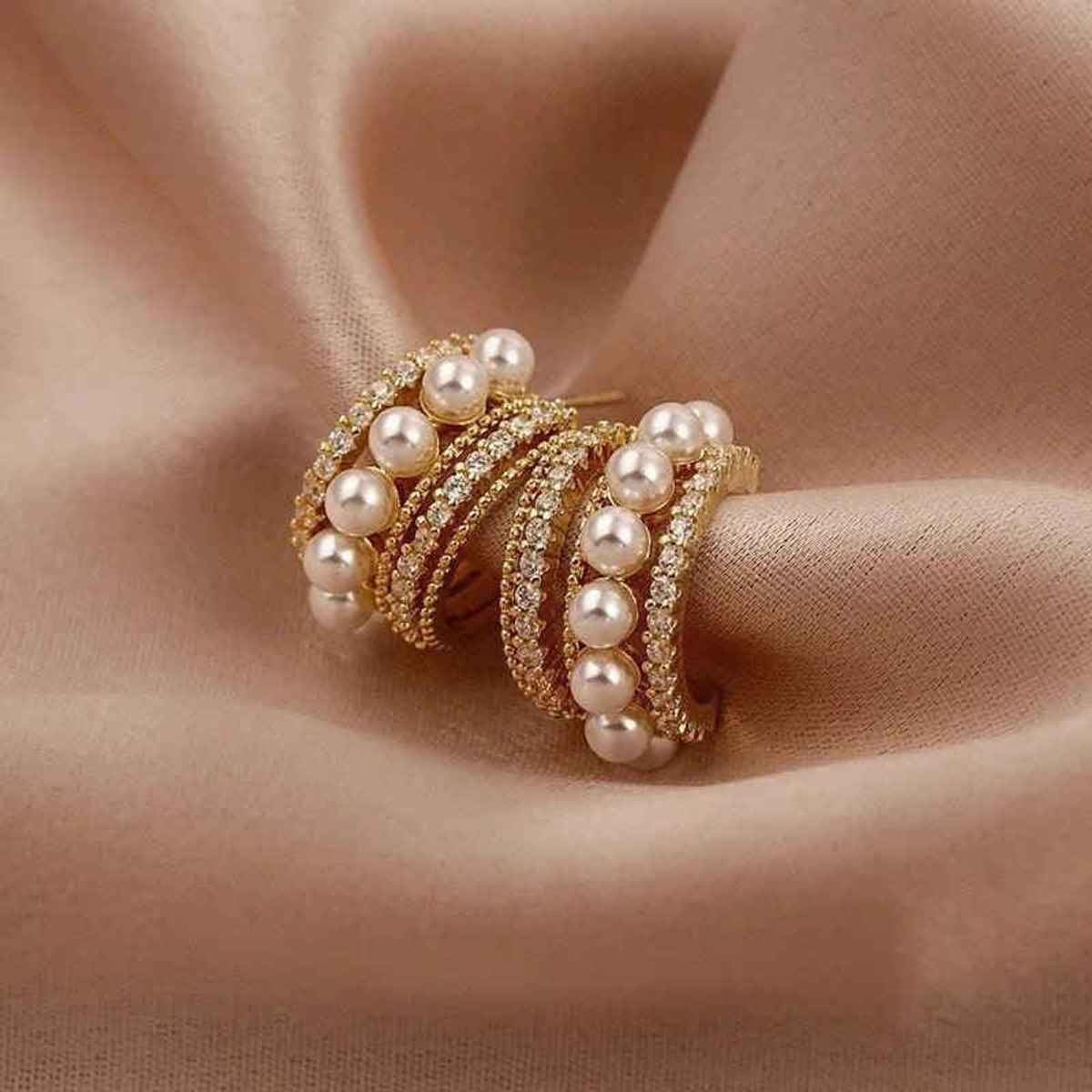 Estailo Fashion Women's Jewellery Earrings Gold Silver | One Size