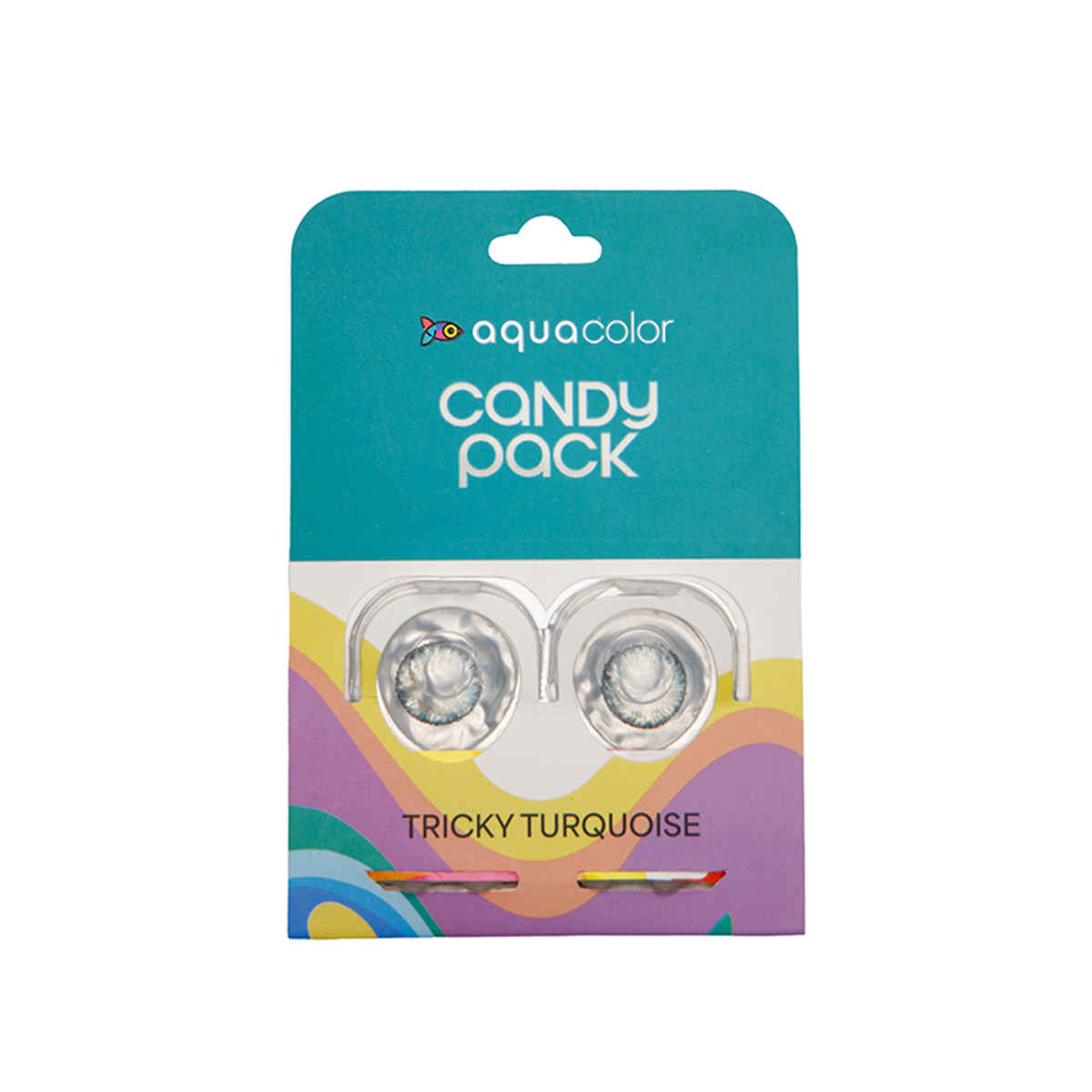 Aquacolor Candy Pack with Zero Power Daily Disposable Lens Tricky Turquoise
