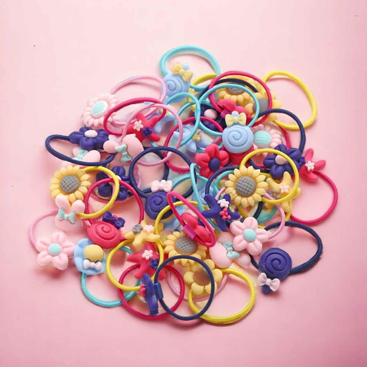 Jewels Galaxy Colorful Hair Rubber Bands For Women/Girls