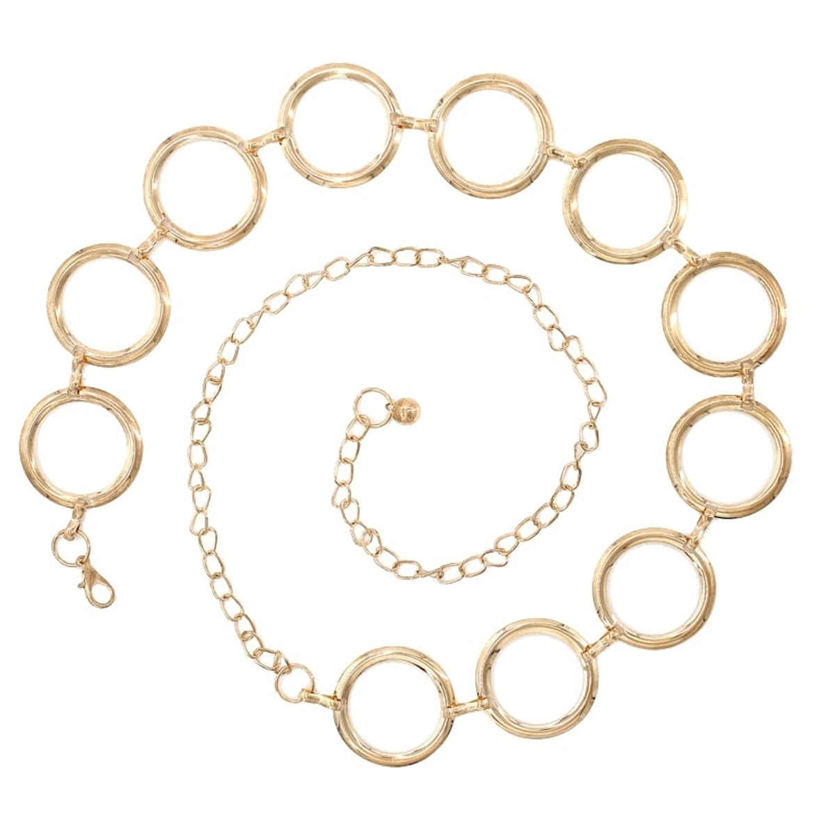 Shining Diva Fashion Women's Solid Synthetic Belt | Gold - Free Size