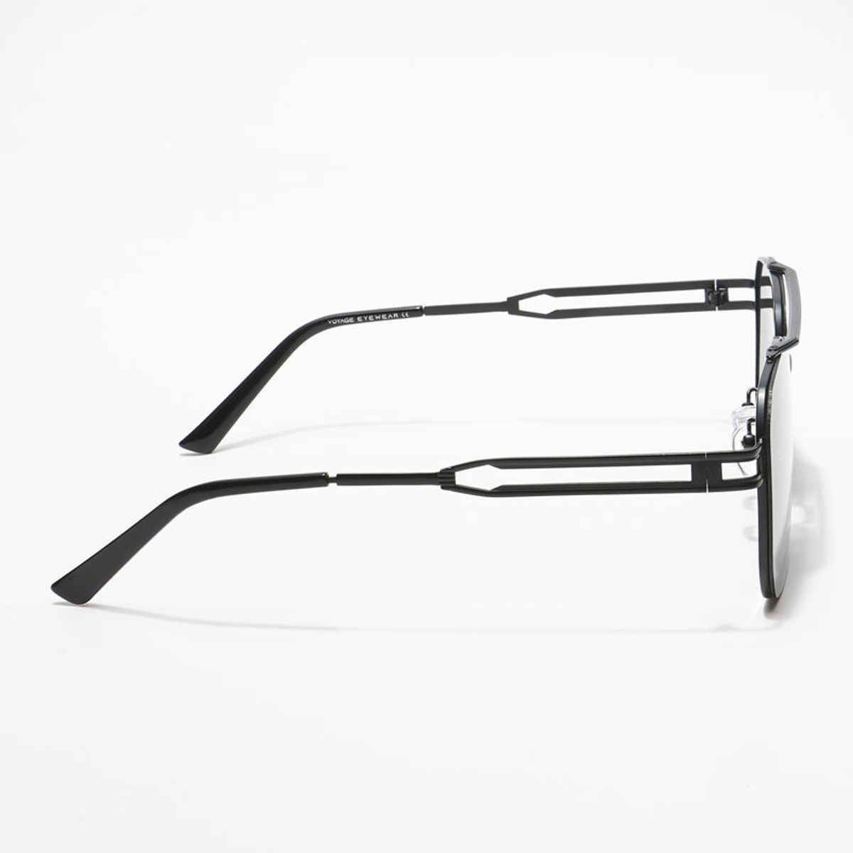 Voyage Unisex Metal Aviator Sunglasses | Black - M