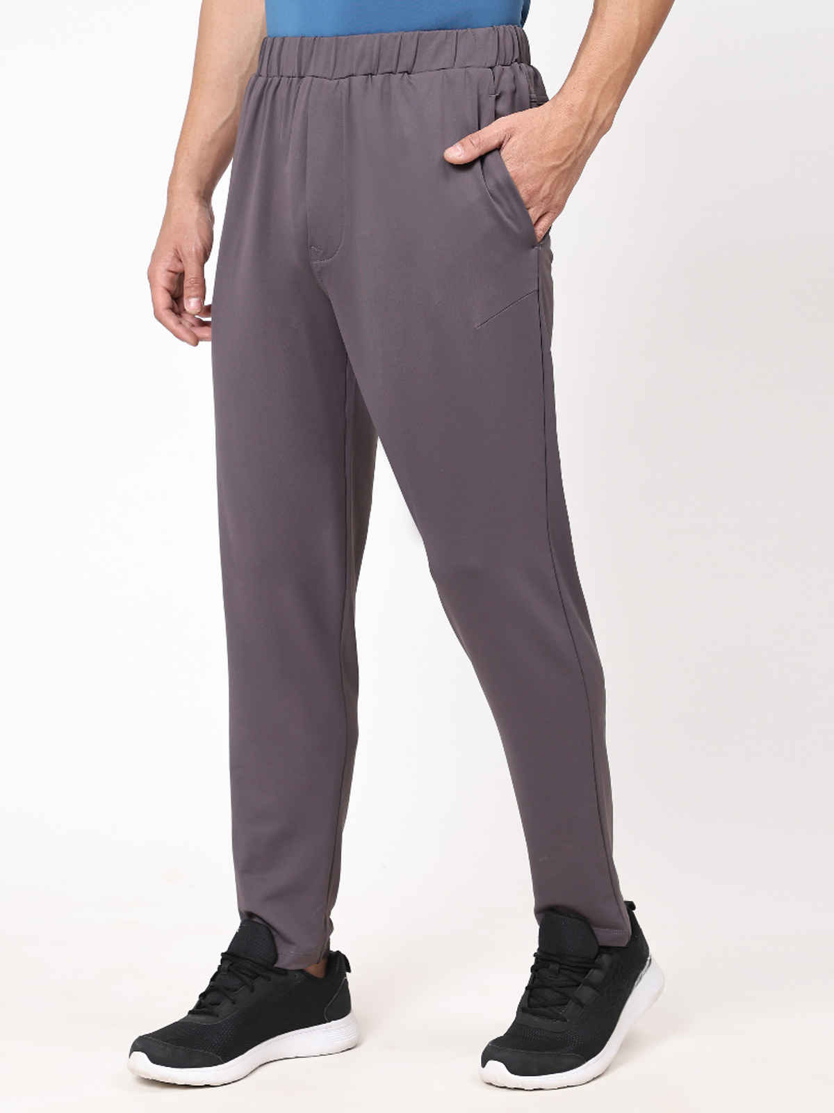 Dida Men's Track Pant Regular Comfortable Stretchable Dry-Fit | Grey - M