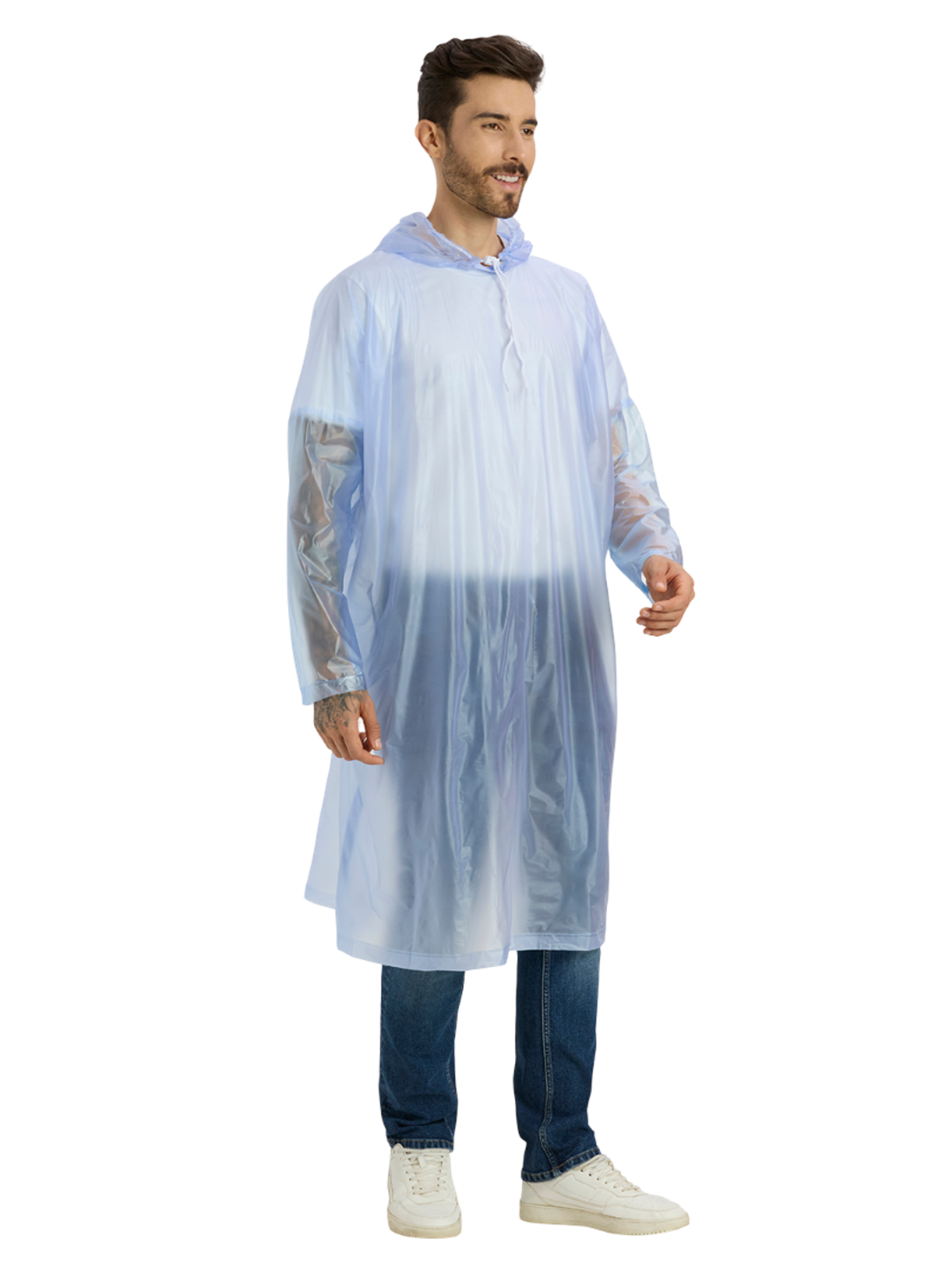 Zeel Unisex Hooded Waterproof PVC Poncho