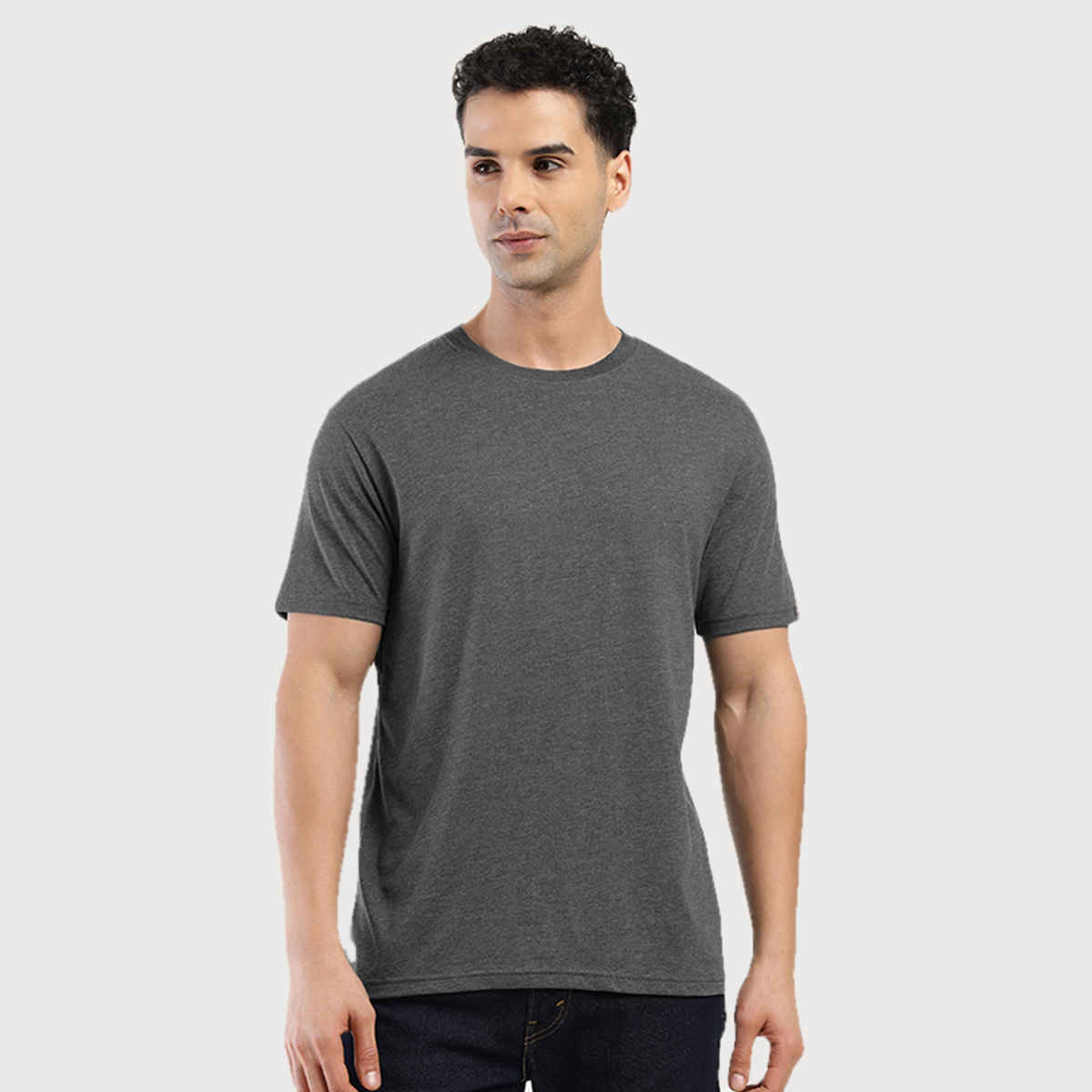 Levi's Men's Poly Cotton Round Neck T-shirt | Dark Grey - S